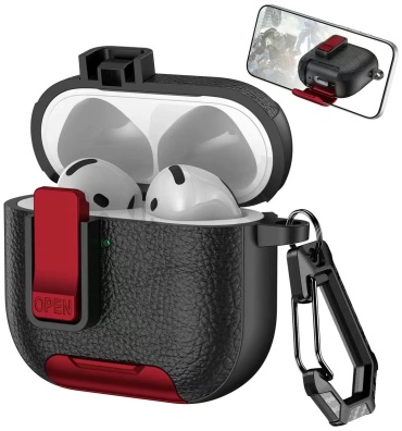 Чехол BOGEMA для Apple AirPods 3 черный, красный