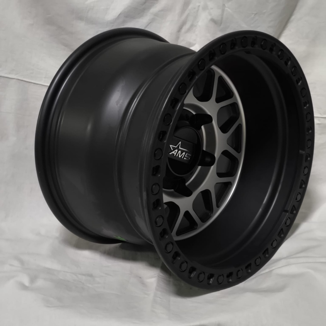 Wheels 1668 10x15/6x139.7 D110.1 ET-44 4 диска черный, серебристый
