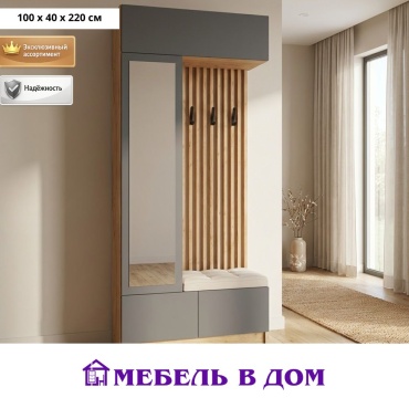 Прихожая Мебель в Дом Руэлла, графит, светло-коричневый