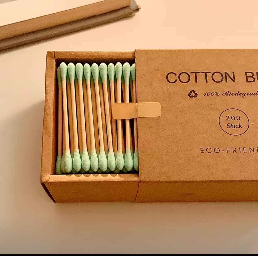 Ватные палочки Cotton Buds биоразлагаемые 200 шт
