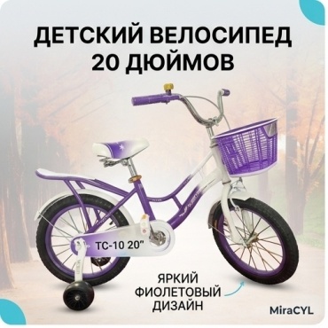 Велосипед TC-10 2026 20 дюймов фиолетовый