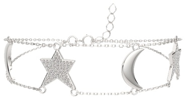 Lucente Silver ZO-0640138_18 длина 18 см, вес 3.22 г серебро, плетение фантазийное