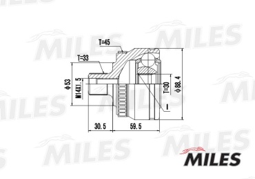 MILES шрус наружный GA20585