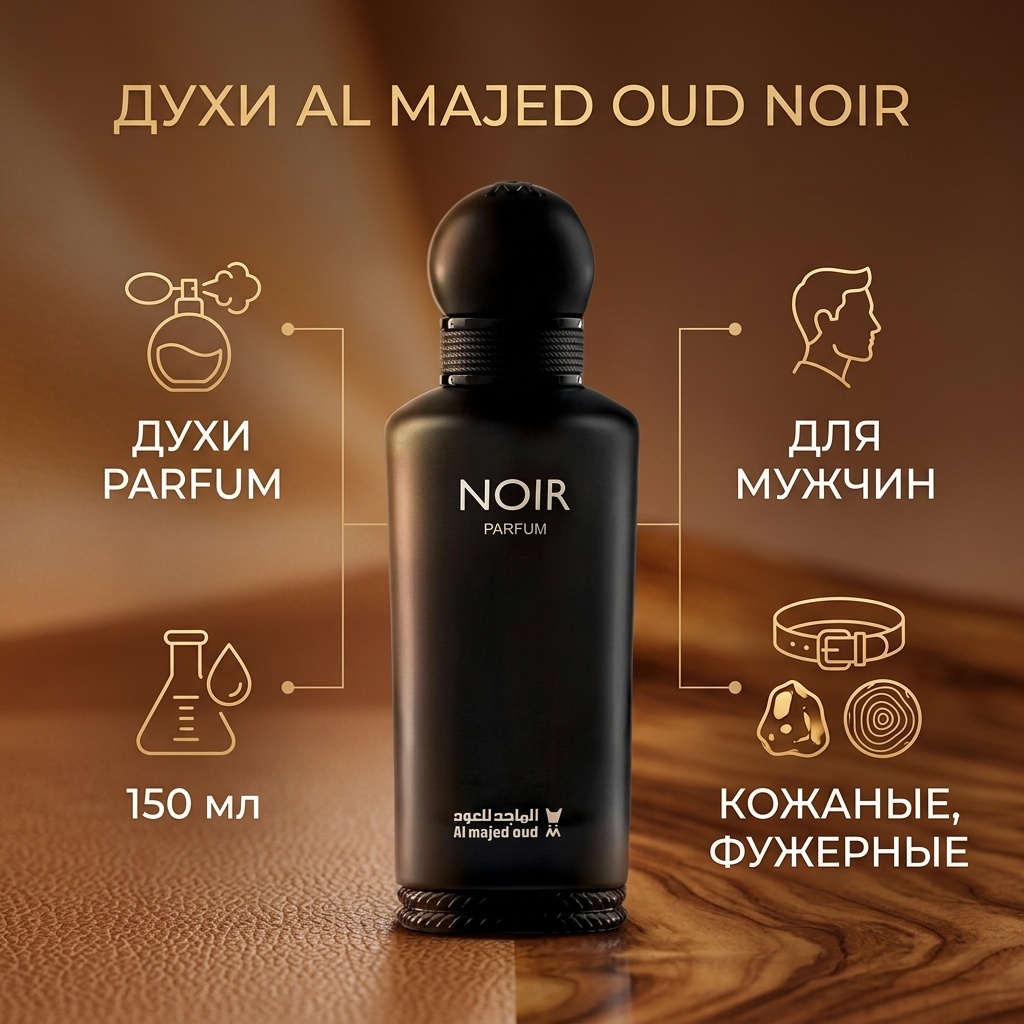 Al Majed Oud Noir духи PARFUM 150 мл, для мужчин