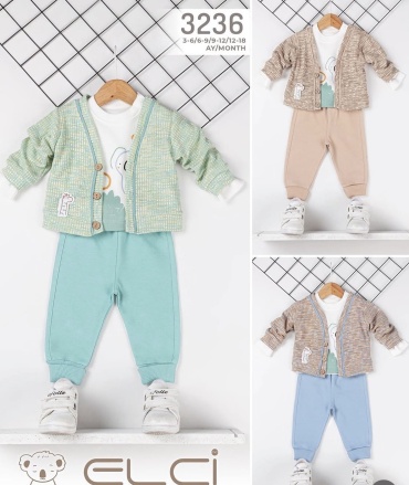 Комплект Elci Baby белый, бирюзовый