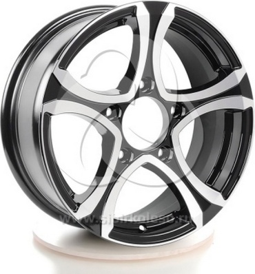 Tech-Line 1610 BD 98 6.5x16/5x139.7 D98 ET40 4 диска черный, серебристый, графит