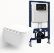 Crapper&Co унитаз с инсталляцией Cetus Y-Bold Geometry Black 7005, санфарфор