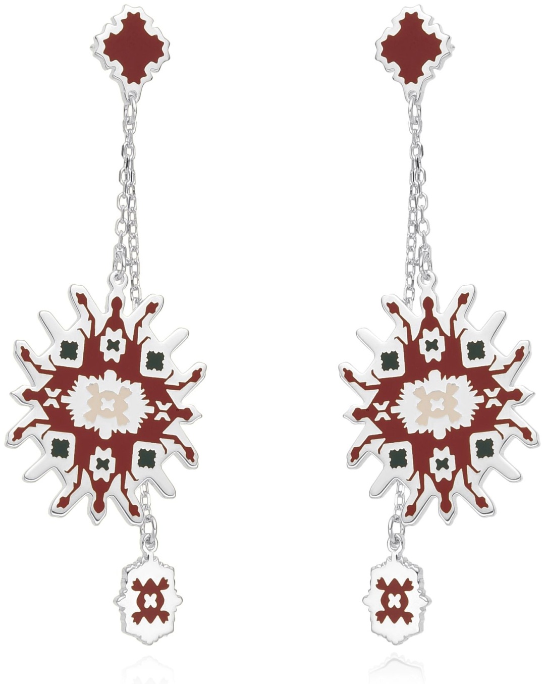 Серьги KHANS 1891 S вес 8.5 г серебро, эмаль