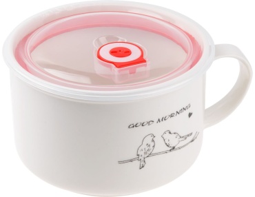 Суповая тарелка PERFECTO LINEA Birds 13.5 см, 1 шт, керамика, силикон