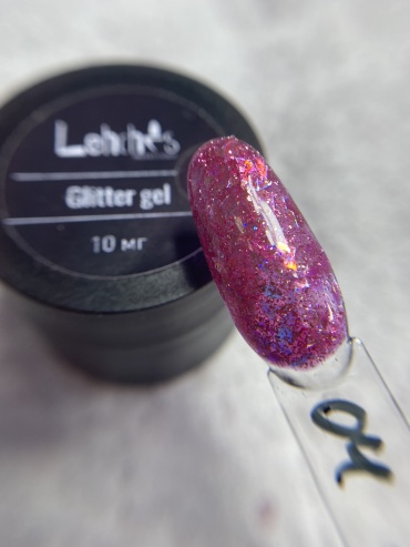 Lehchis гель-лак, кремовый гель-лак Glitter Розовый глянцевое 10 мл