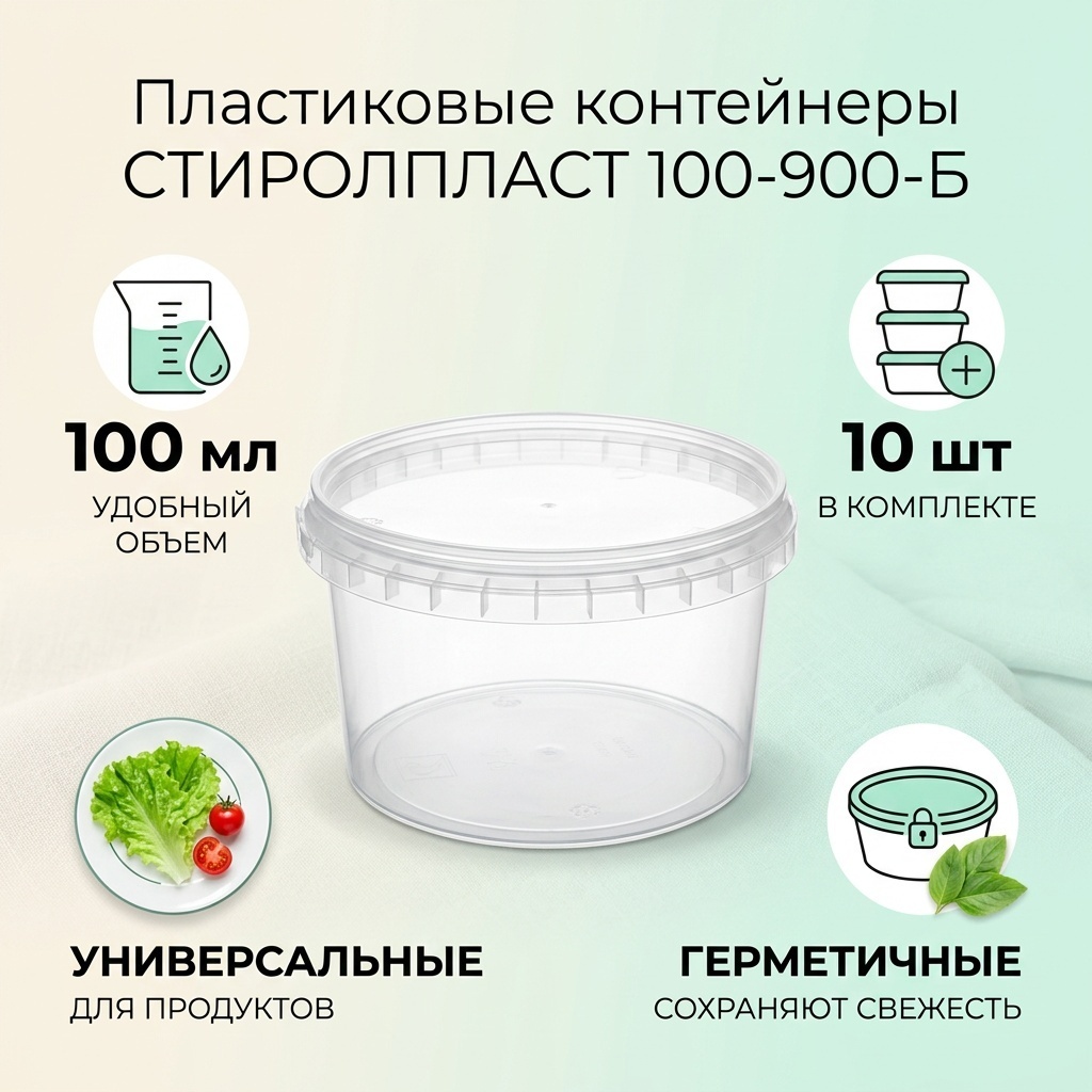 СТИРОЛПЛАСТ 100-900-Б 100 мл 10 шт