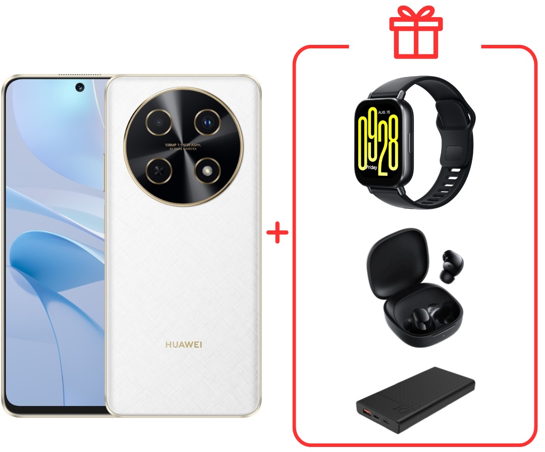 Смартфон Huawei nova 13i 8 ГБ/256 ГБ белый + подарок