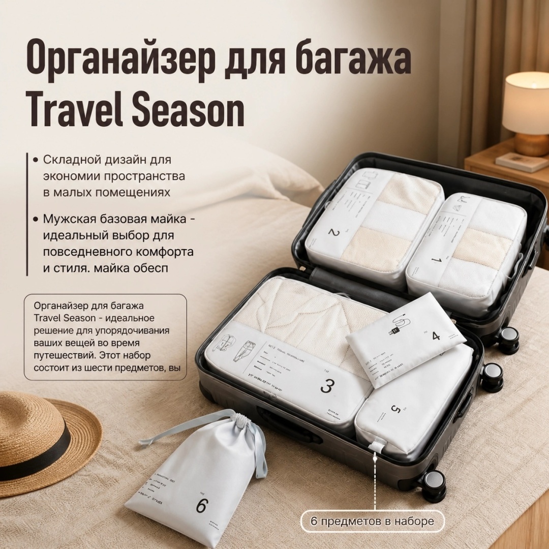 Органайзер для багажа Travel Season 6 шт