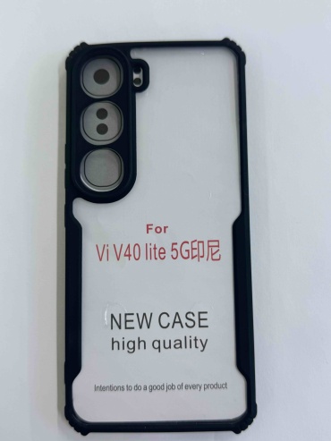 Чехол для Vivo V40 Lite черно-прозрачный