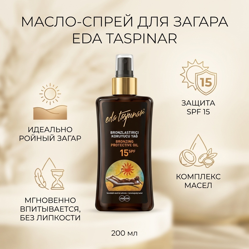 Eda Taspinar 8680678189713 спрей с эффектом загара для тела 200 мл