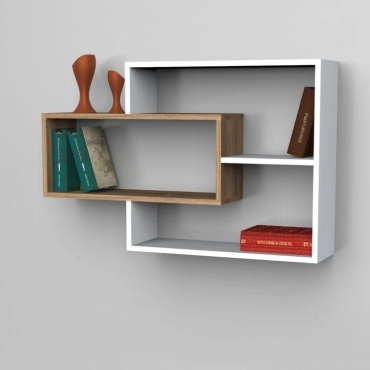 Полка BesTree Кид 0107, 90х19x60 см, белый, коричневый