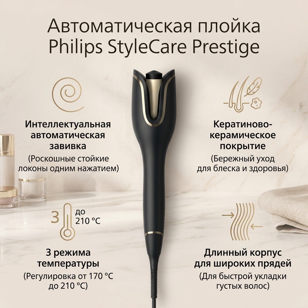 Philips BHB876/00 автоматическая плойка