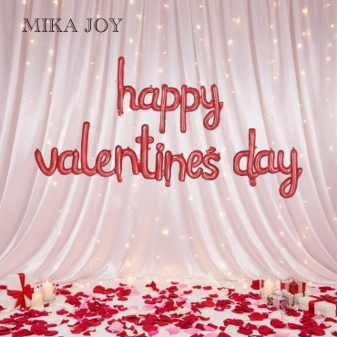 Набор воздушных шаров MIKA JOY happy valentines day 1 шт, красный
