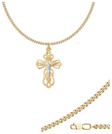 Колье Diamant SET-51-131-01406-1_50 длина 50 см вес 3.43 г золото, без вставок
