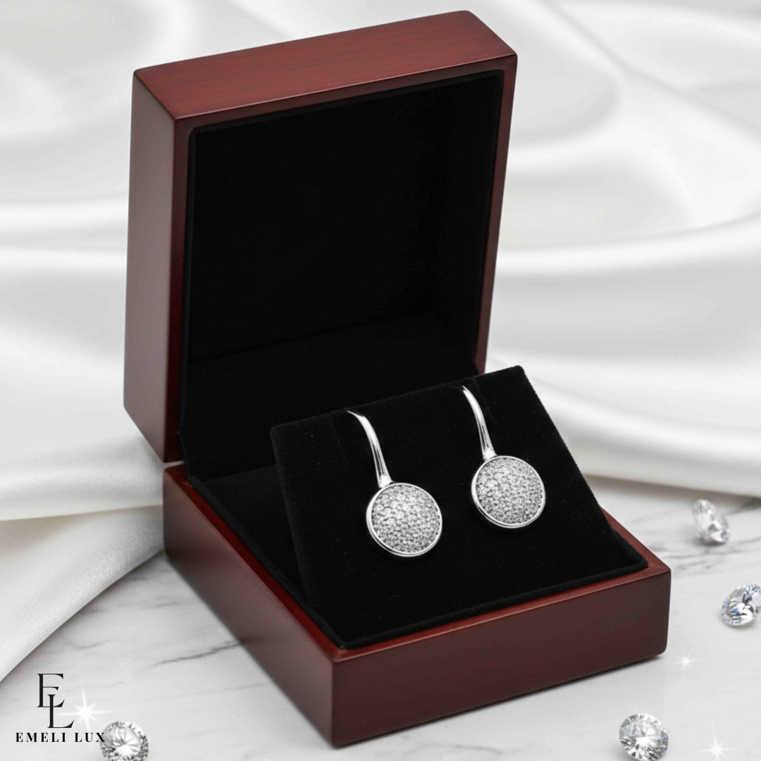 Серьги Emeli lux Q44 вес 1 г серебро, без вставок