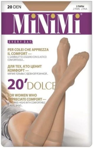 Гольфы Minimi Minimi dolce 20 den caramello телесный One size