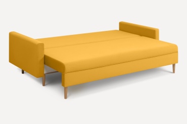 Диван mebel.kz Нумо, 216х90 см, обивка вельвет, желтый