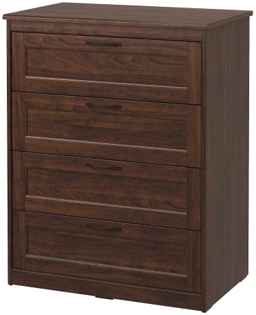 Комод IKEA СОНГЕСАНД, 82x50x104 см, коричневый
