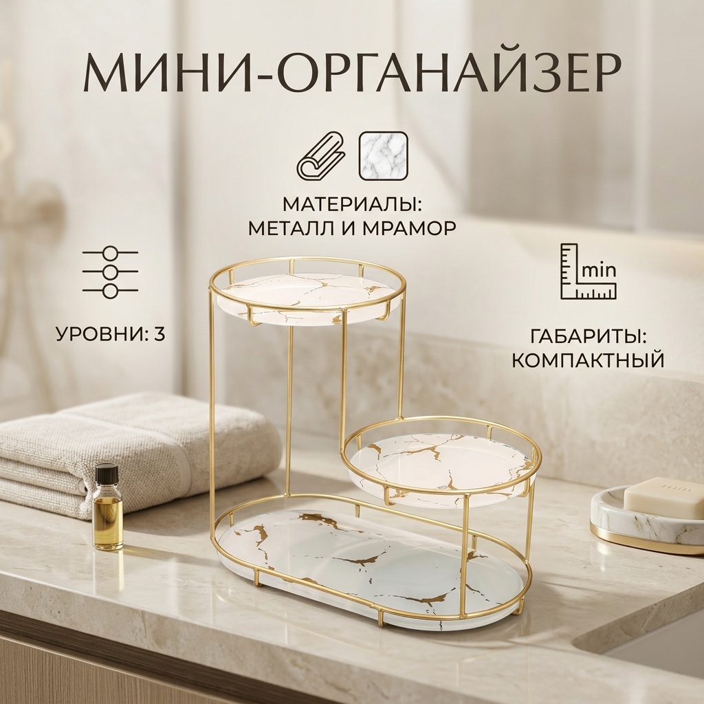 Полка Новая модель мини оргонайзер 1 шт, металл