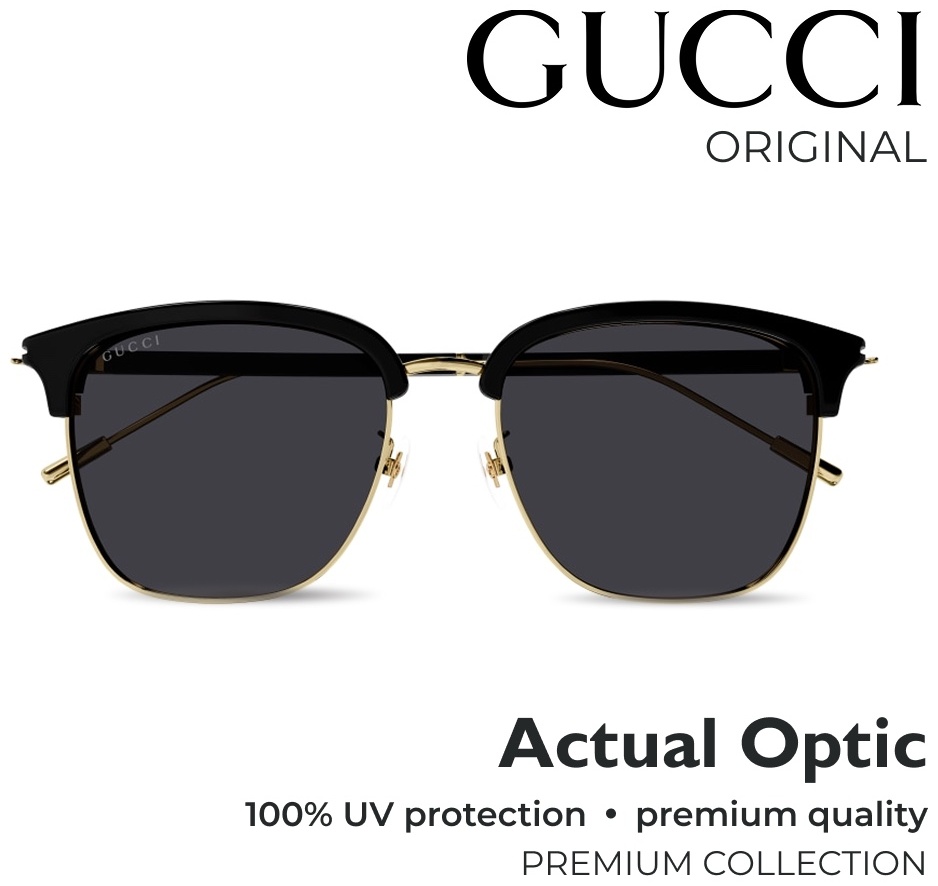 GUCCI солнцезащитные очки прямоугольные однотонные