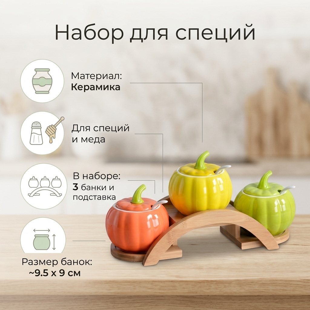 Банка Набор для специй, керамика