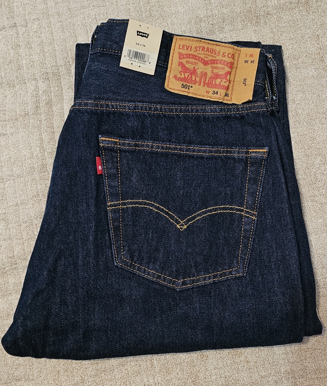 Джинсы прямые Levis синий