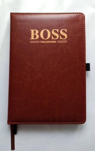 Ежедневник Jooydoo BOSS, A5, 140 л, коричневый