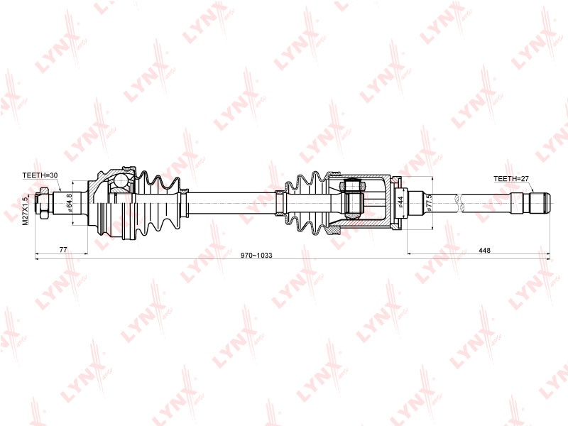 LYNXauto привод колеса в сборе CD1416