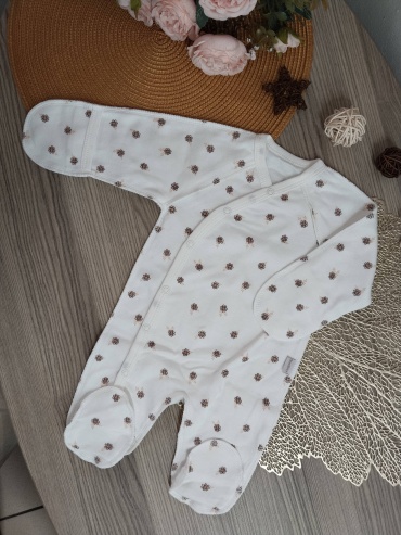 Слип Dana Baby белый, розовый