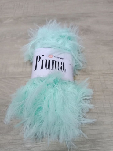 Клубок YarnArt пряжа Yarnart Piuma 4411 мята мята 100 м 50 г