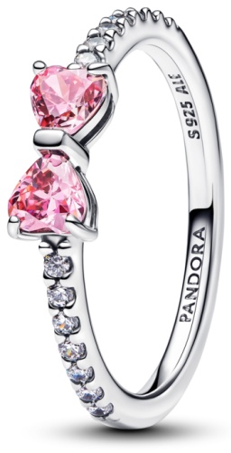 PANDORA «Розовый бант» 193510C01-60 размер 19 вес 2.15 г серебро, цирконий