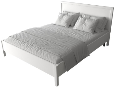 Кровать Глазов BAUHAUS Н00092517/Н00076208 двуспальная, 140x200 см (без матраса, без подъёмного механизма) белый