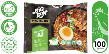 Big Bon лапша Tien Shan рамен со вкусом острой курицы 100 г