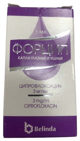 ФОРЦИП 0.3% 5мл капли глаз и уш