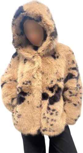 Шуба черный, коричневый