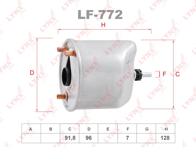LYNXauto топливный фильтр LF772