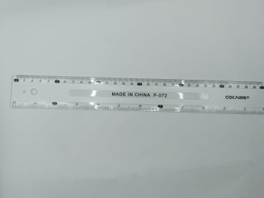 Линейка 21080, 30 см, 1 шт, пластик, прозрачный