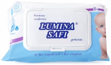 Детские влажные салфетки Lumina safi 120 шт/без парабенов/без спирта 120 шт