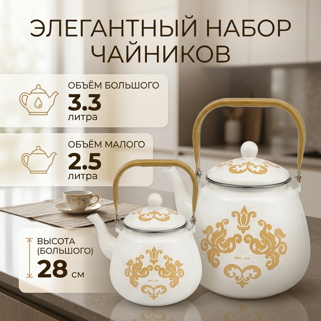 Чайник ZWILLON ZW-2331 ZW-2331 3.3 л, эмаль