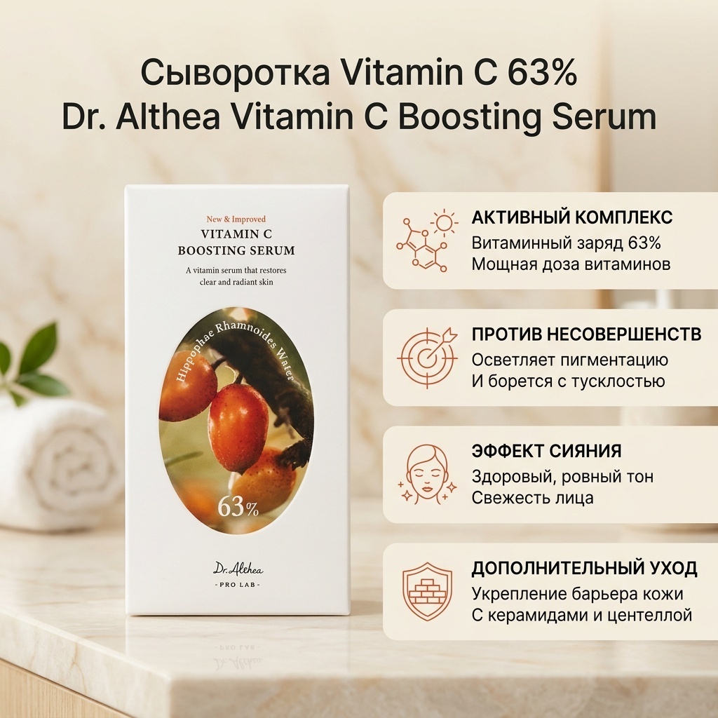 Dr. Althea сыворотка Vitamin C 63% для лица 30 мл