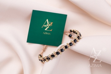 AZIMA GOLD1 AzimaOrdBlack длина 18 см, вес 0.6 г сплав покрытый золотом 14К, плетение веревка