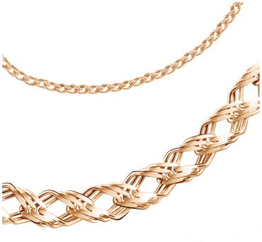 ALEXEEV Gold & Jewelry 515504022-3.51 длина 50 см, вес 3.51 г золото, плетение тройной ромб