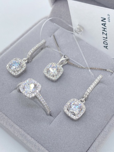ADILZHAN GOLD 0000kh463 вес 10 г серебро, муассанит