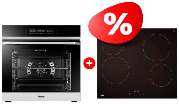 Haier HOQ-F5AABX + HHY-C64NVTB черный, серебристый