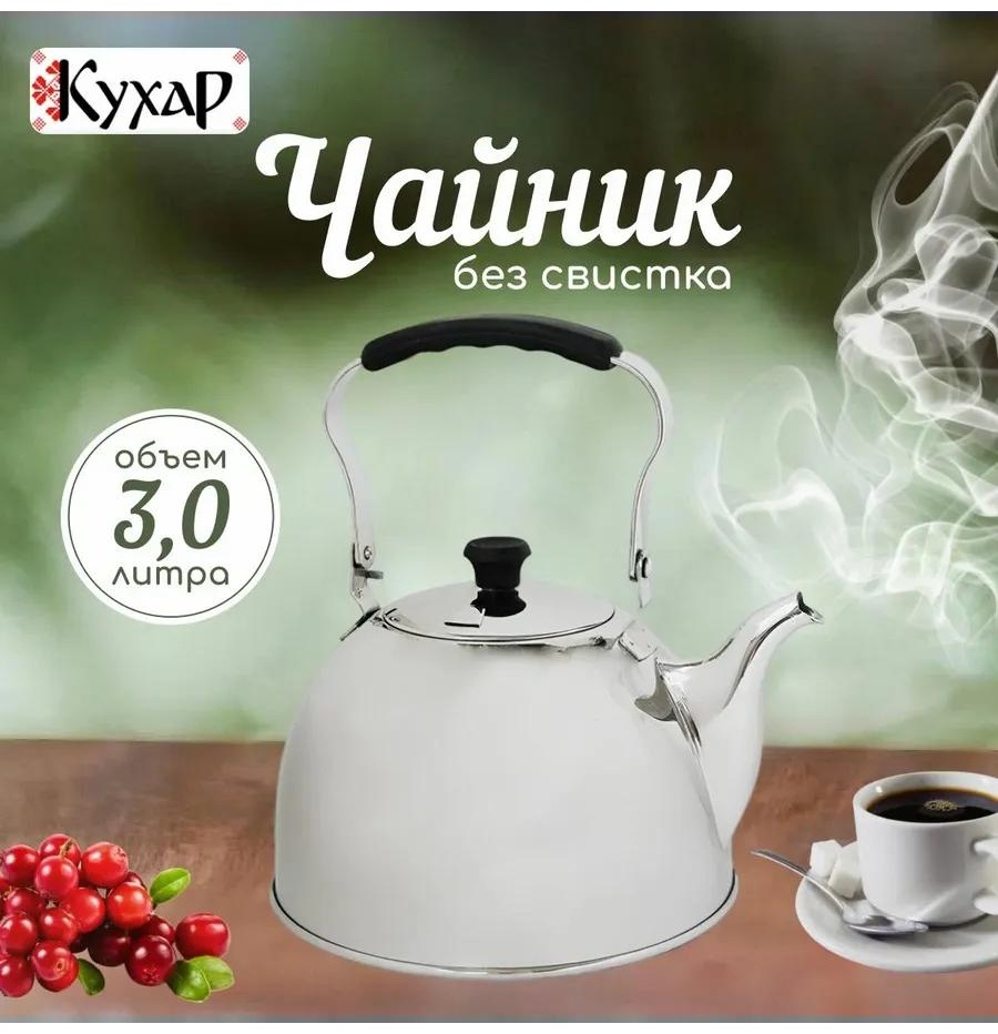 Чайник 453238943 3 л, сталь